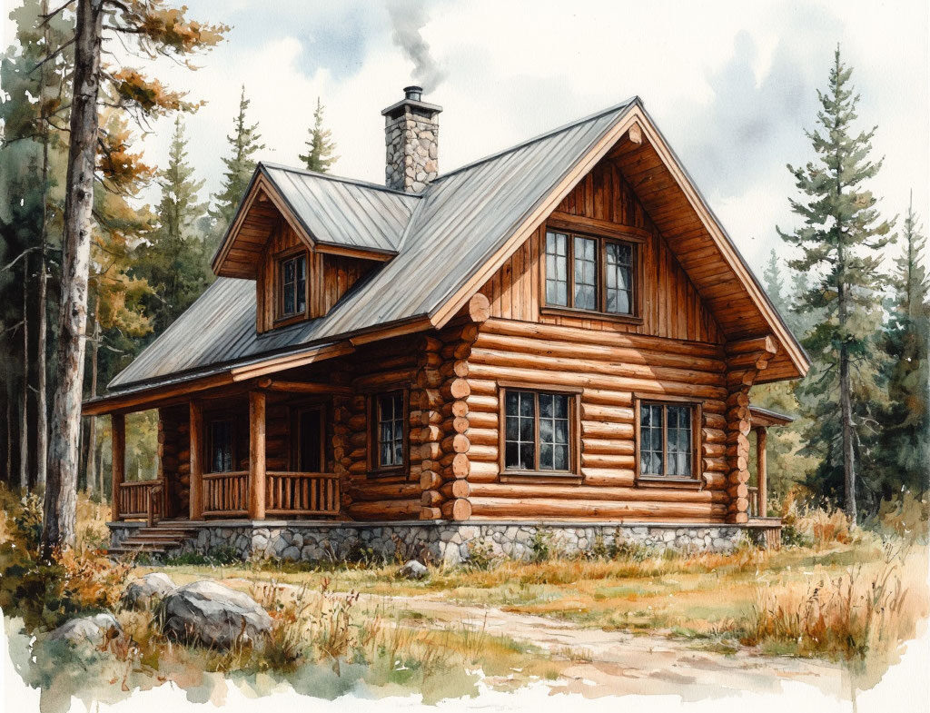 Сруб из бревна на Сахалине