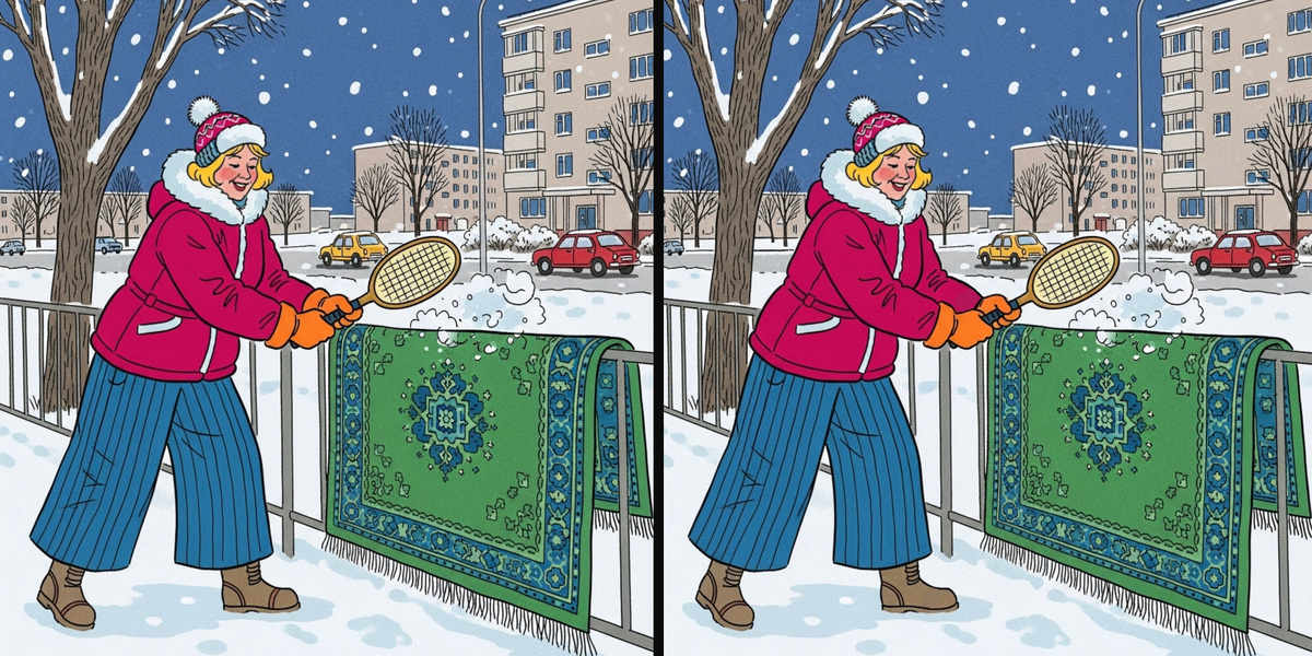 Чистка ковра. Найдите отличия