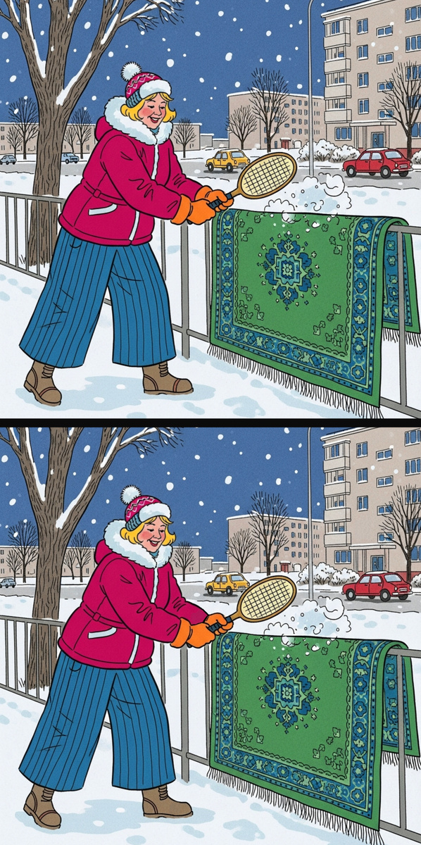 Вертикальный вариант. Чистка ковра