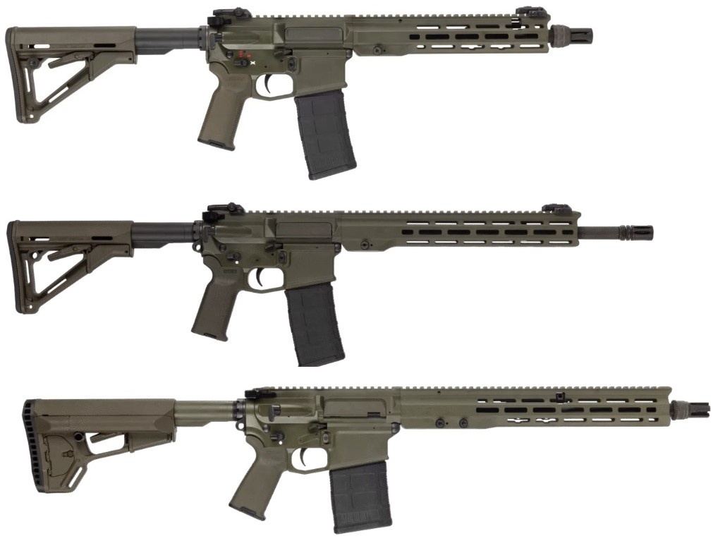 Сверху вниз: ARG-40DI, ARG-40GP и ARG-50GP. 