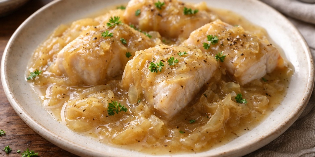 Рыба в сметанно-луковом соусе на сковороде: 2 проверенных варианта