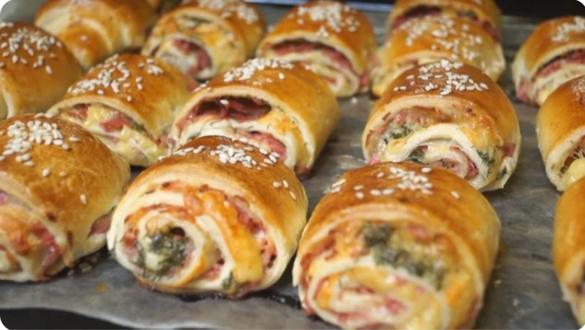 Объедение за пару минут! Закусочные Слойки-Рулетики, Вкусно до последней крошки...
