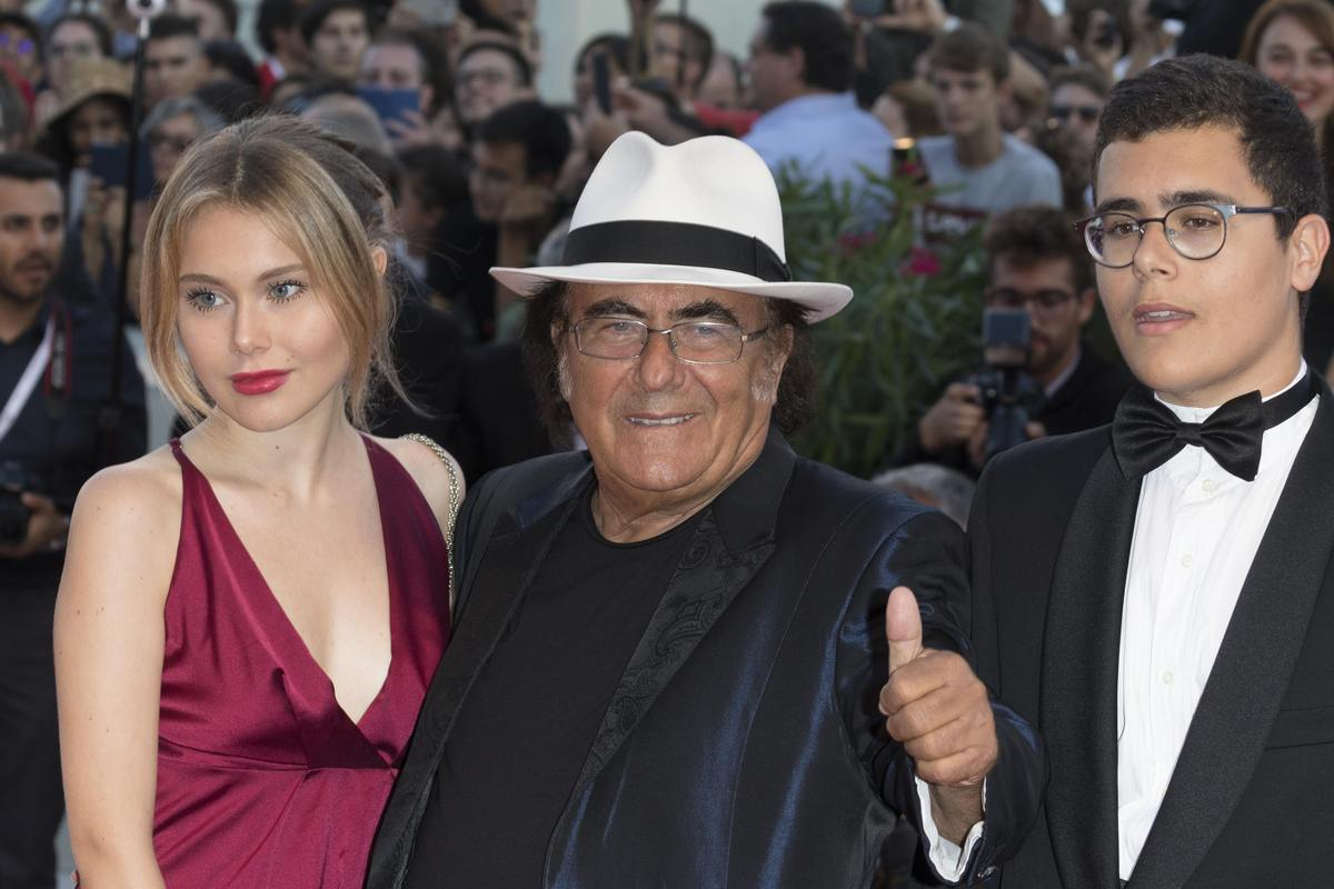 Альбано с дочерью и сыном от второго брака