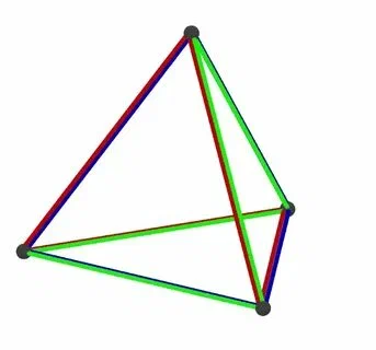 Сферический тетраэдр в вакууме