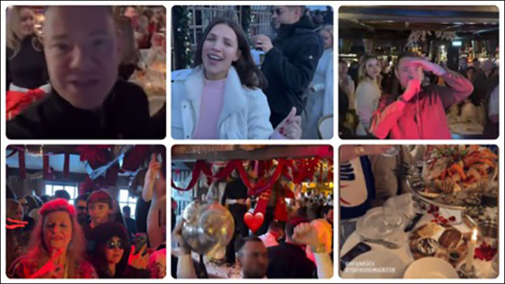    Танцы на столе, шампанское рекой и икра ложками. Всё как и всегда. Коллаж скринов из видео, опубликованных в соцсети в аккаунтах djsmash и afanasev