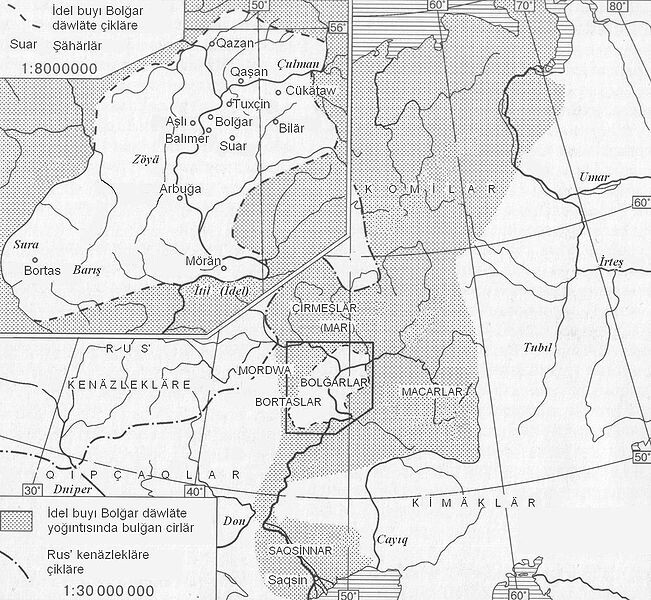 Карта Волжской Болгарии