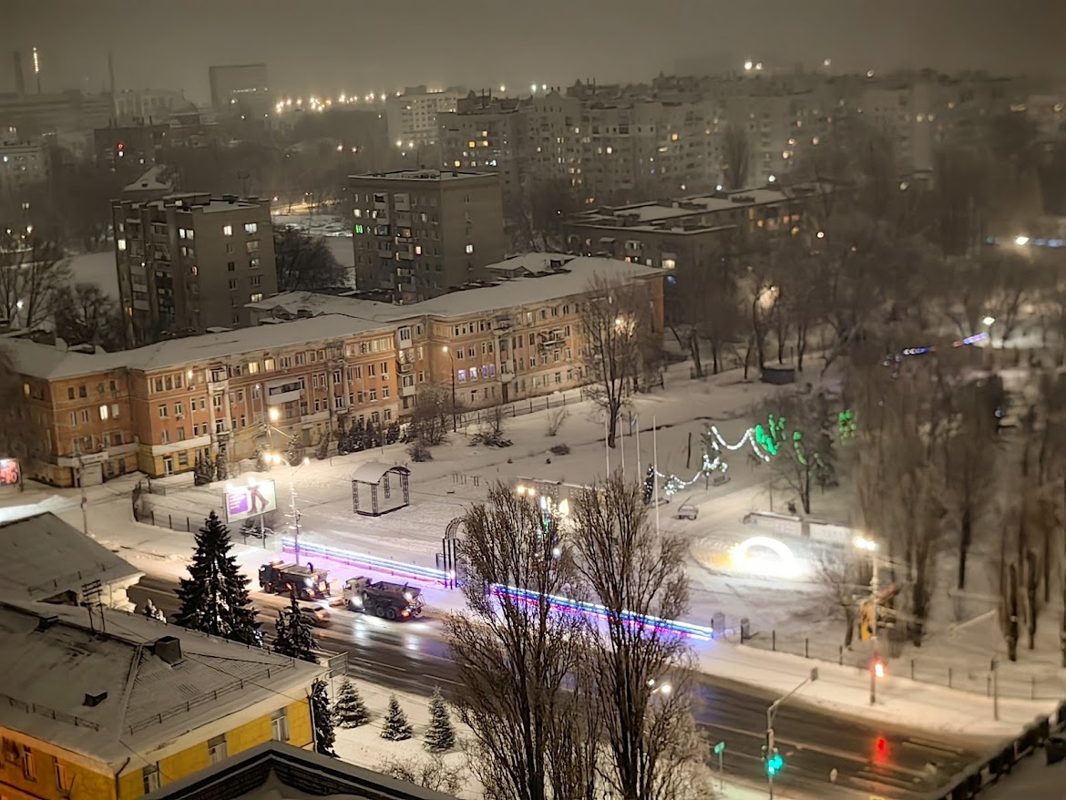 Зимний вид из окна в Саратове