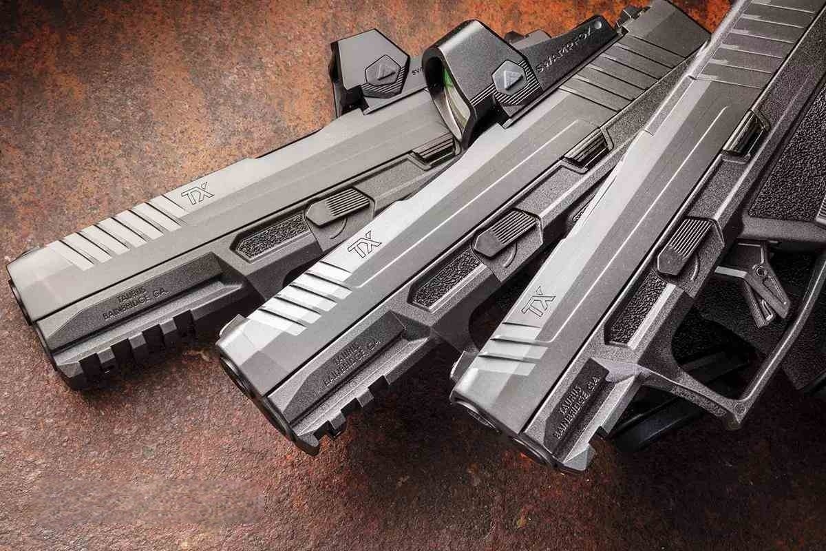 Габариты Taurus TX9F, -C и -SC варьируются в зависимости от длины ствола, пылезащитного кожуха и рукоятки.