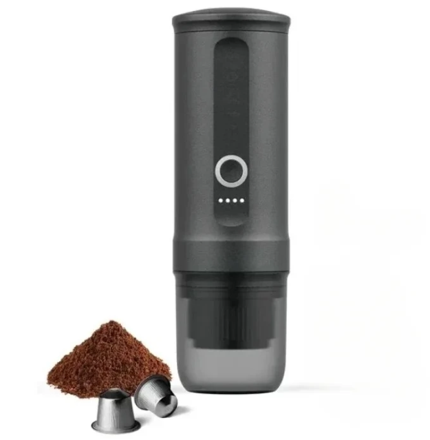 Портативная ручная кофемашина с подогревом для кемпинга и пешего туризма