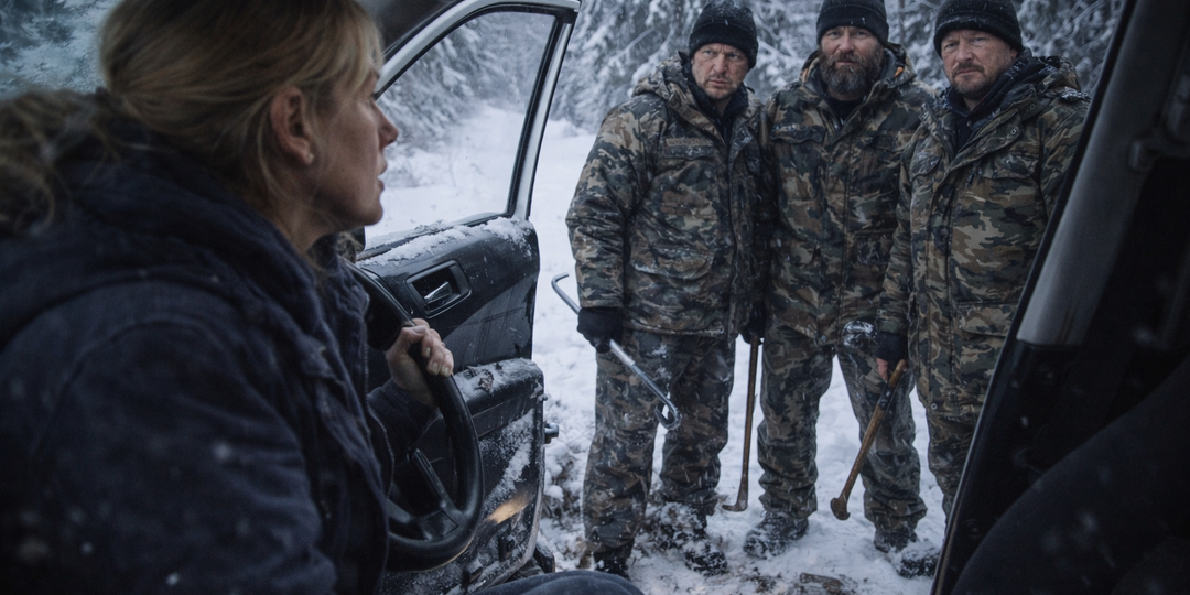 Американка застряла в русском лесу при -20°C. Трое мужиков с монтировками спасли её — и отказались от денег