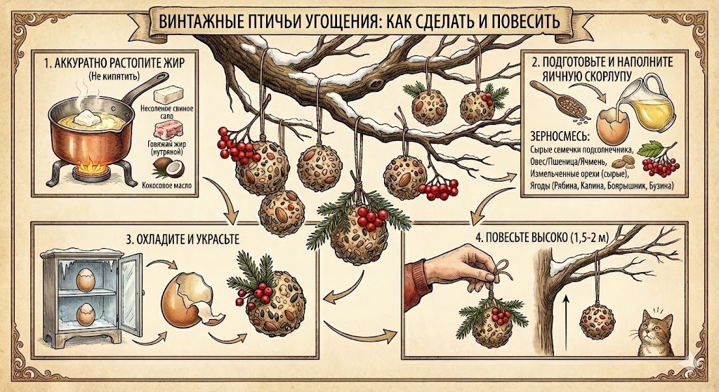 готовим калорийный деликатес для птиц