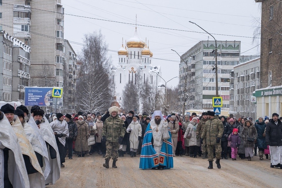    Мероприятие прошло в центре города. Фото: пресс-служба Сыктывкарской епархии