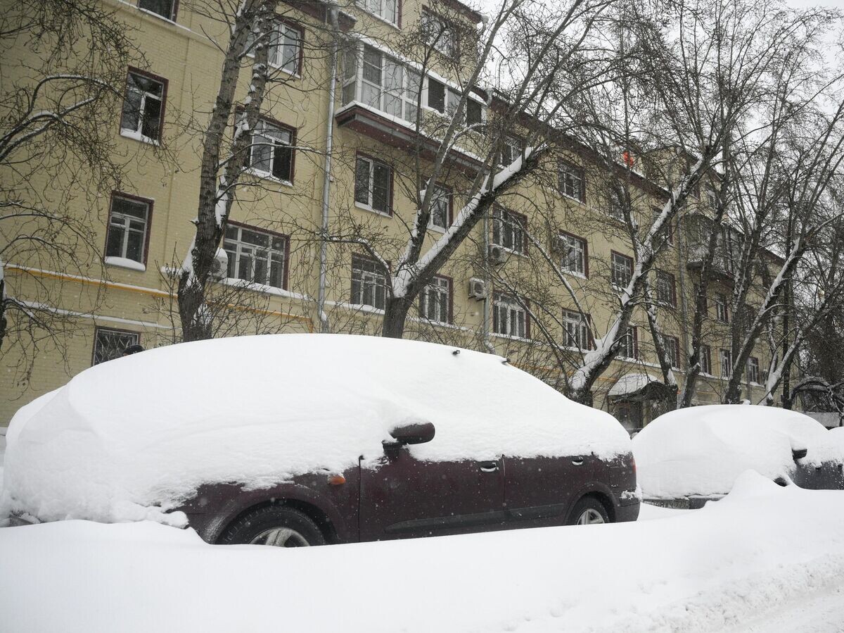    Автомобили, занесенные снегом, на улице в Москве | © РИА Новости / Кирилл Зыков