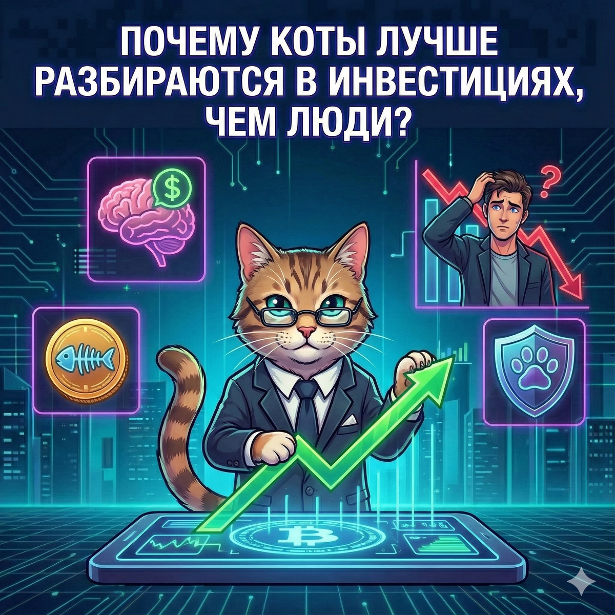 Почему коты лучше разбираются в инвестициях, чем люди?