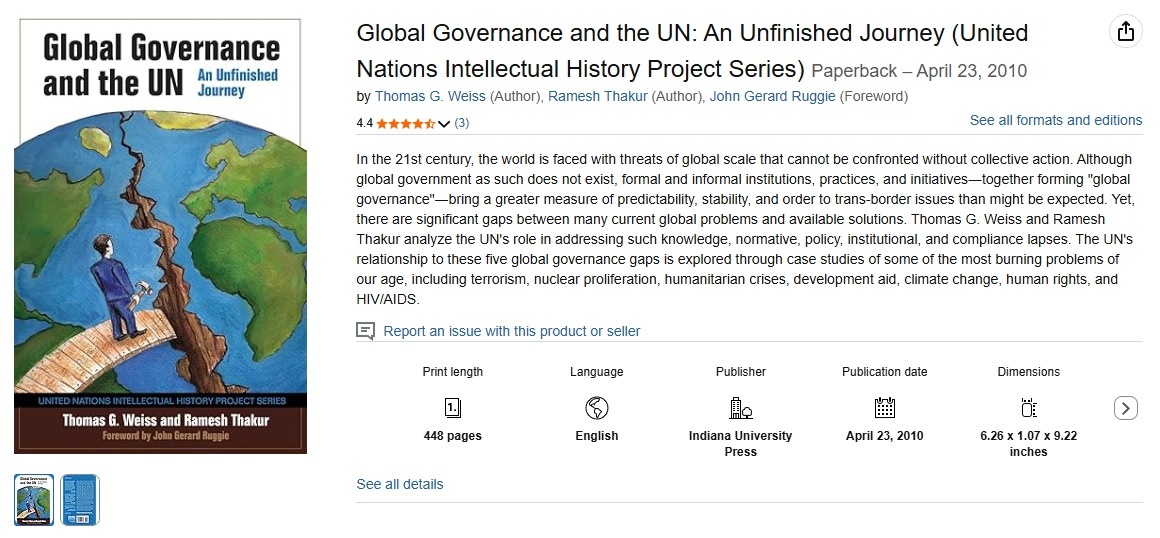 Книга Томаса Вайсса: «ООН работает сразу по ряду направлений глобального управления»