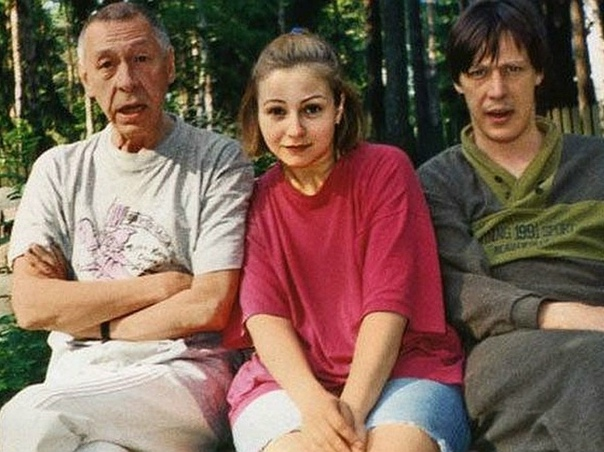 Олег Ефремов, Евгения Добровольская и Михаил Ефремов