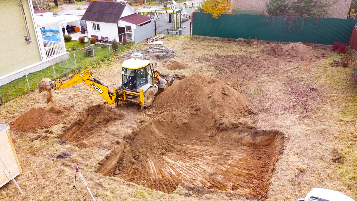 строительство фундамента монолитная плита 10 на 10 высотой 350мм