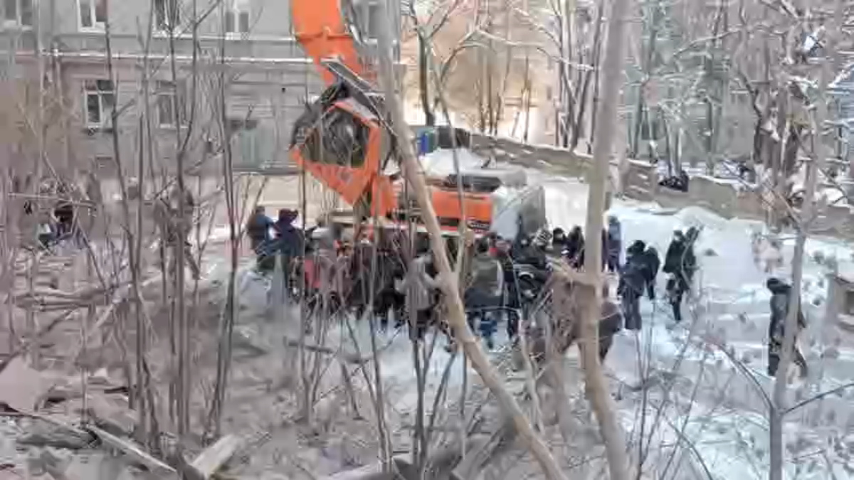 Петербуржцы блокируют строительную технику. Автор: В. Панченко