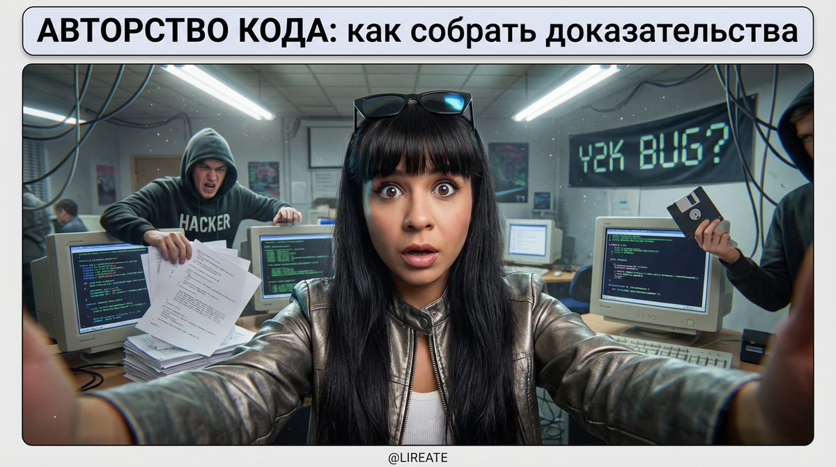    Доказательства авторства на программный код Лирейт
