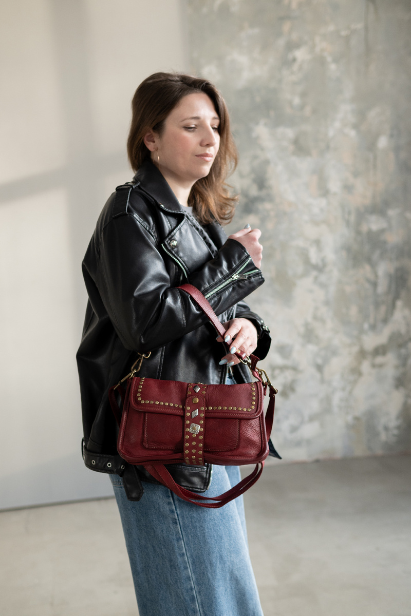 Сумка клатч MARIE Pelle Lavata 68131 (бордовая)