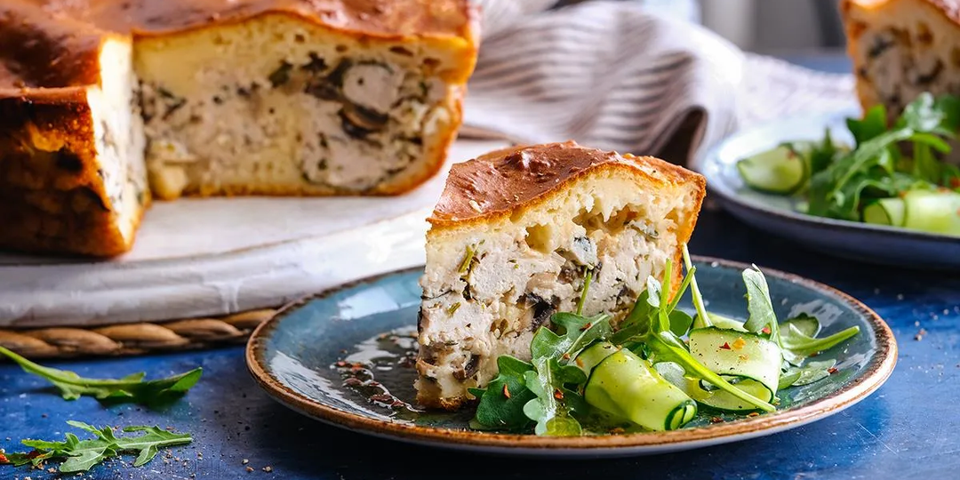 Заливной пирог с грибами «Обабник»: сытная классика домашней кухни