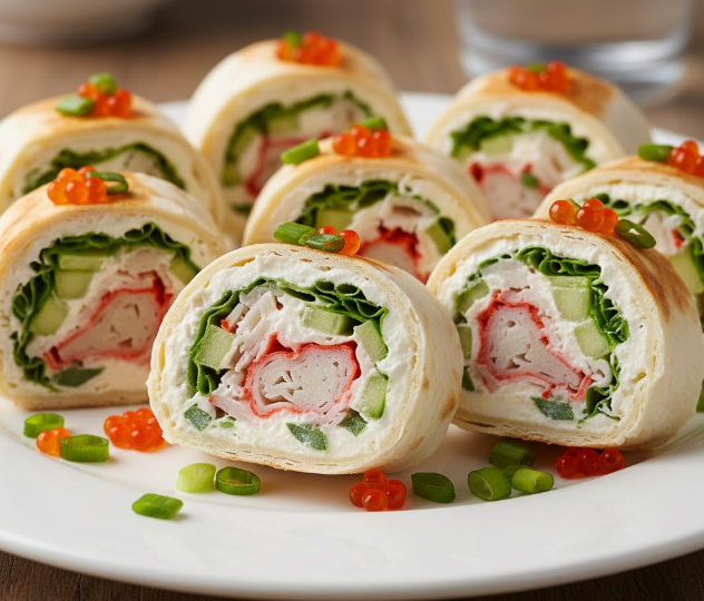 Икорный рулетик за 15 минут — гости аплодируют! 🐟