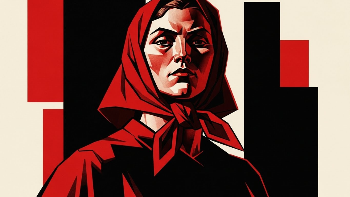 Образ женщины, стойко преодолевающей бытовые трудности (соответствует «тянуть лямку» ) или эмоциональный накал («страсти утихнут» ).