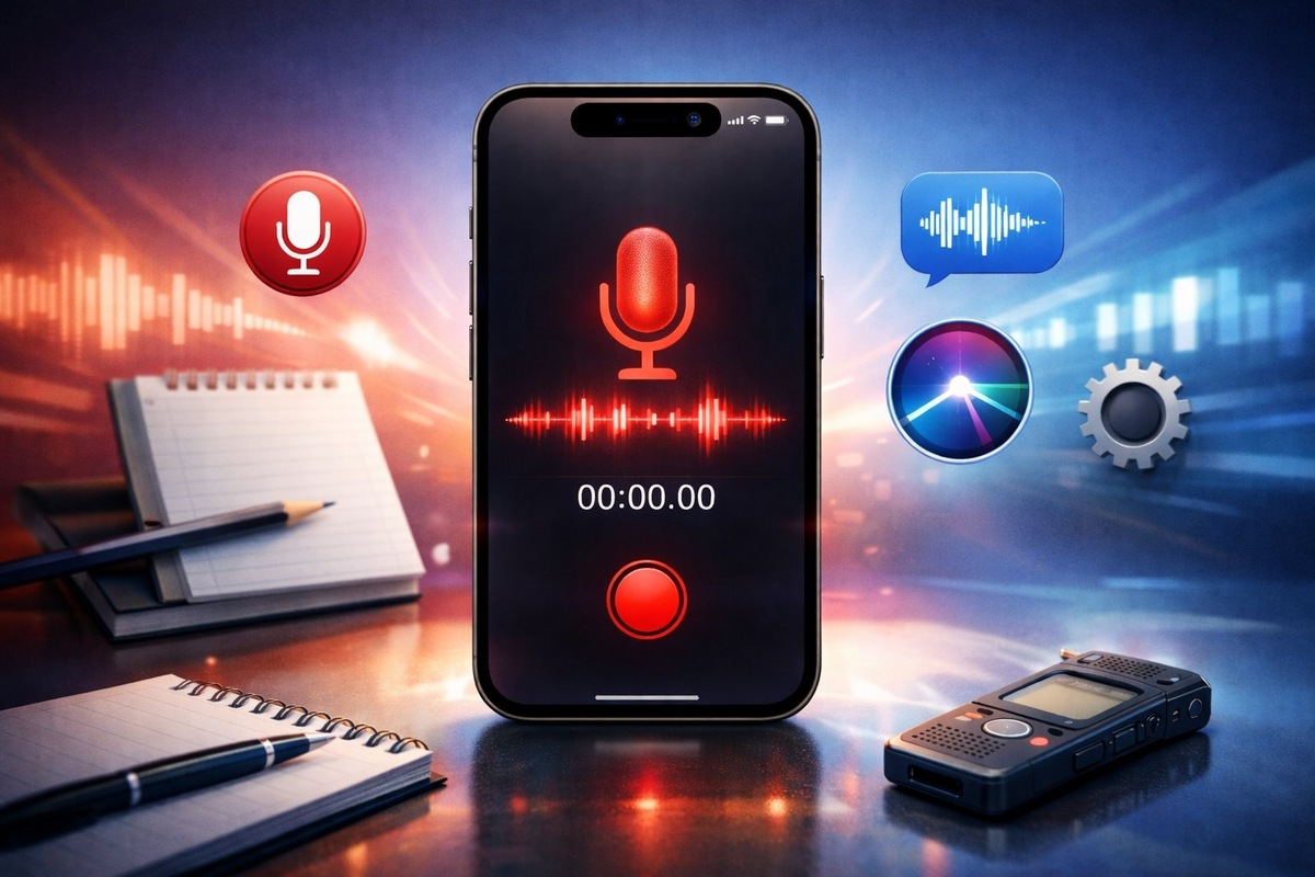    Диктофон на iPhone можно включить несколькими способами