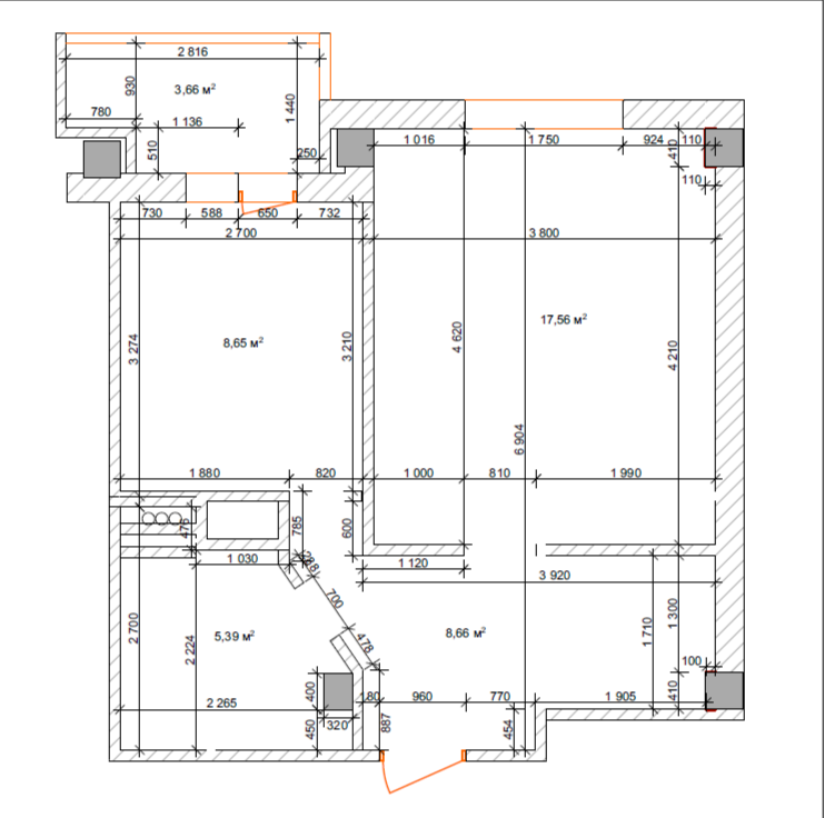 План "до" перепланировки