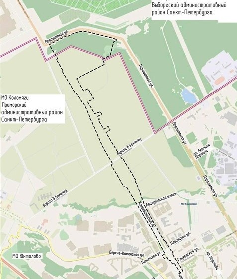    Здесь развернётся стройка электродепо для станции метро "Коломяжская" Автор фото: t.me/podzemnik_spb