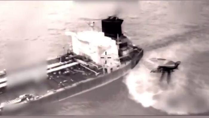 Южное командование армии США подтвердило захват танкера Olina. Обложка © Х / U. S. Southern Command