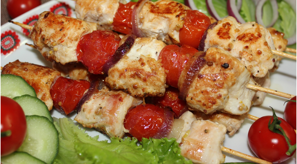 Куриные "Шашлычки" на сковороде.