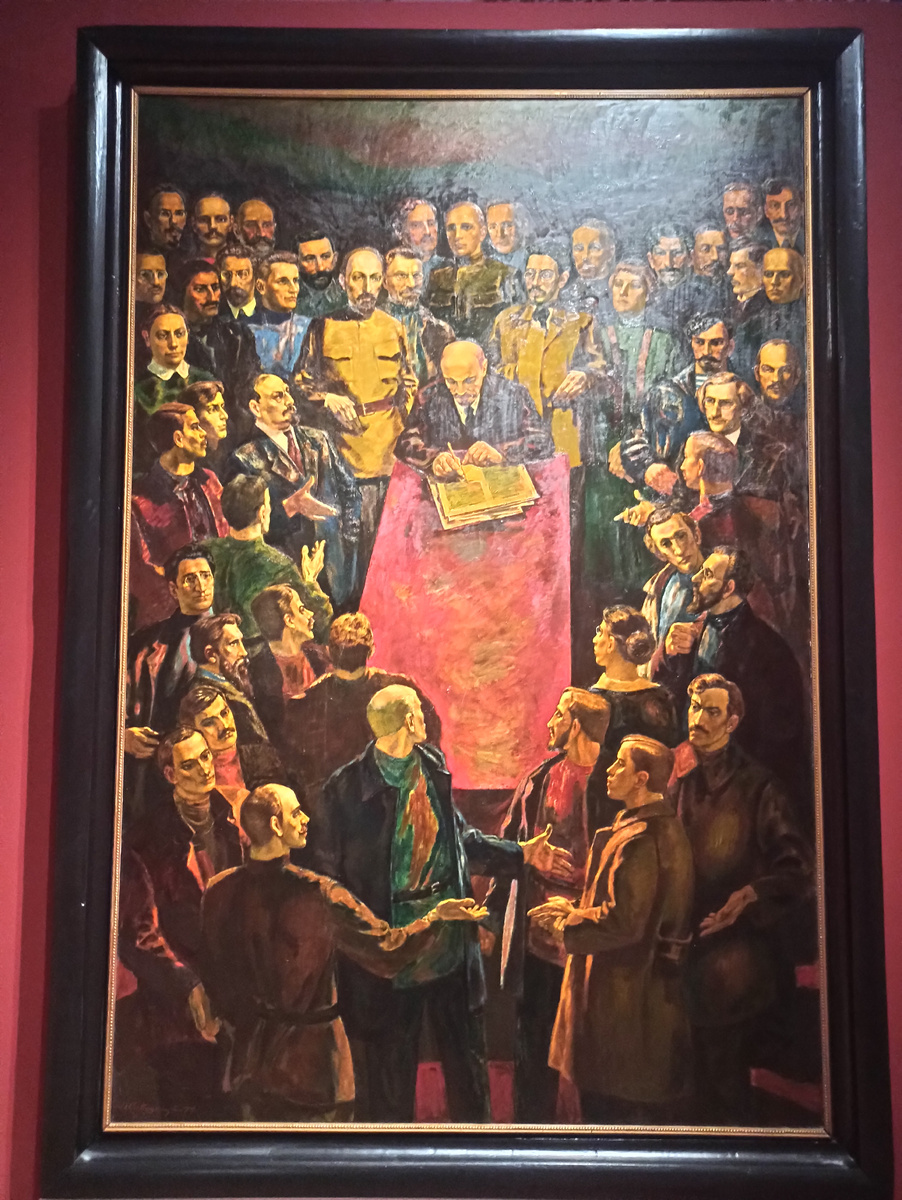 М.Савицкий. Первые декреты. 1977. ГТГ. © Фотограф А.А.Семененко. Ссылка обязательна.