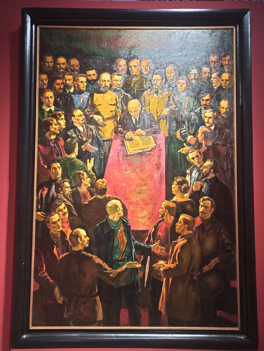 М.Савицкий. Первые декреты. 1977. ГТГ. © Фотограф А.А.Семененко. Ссылка обязательна.