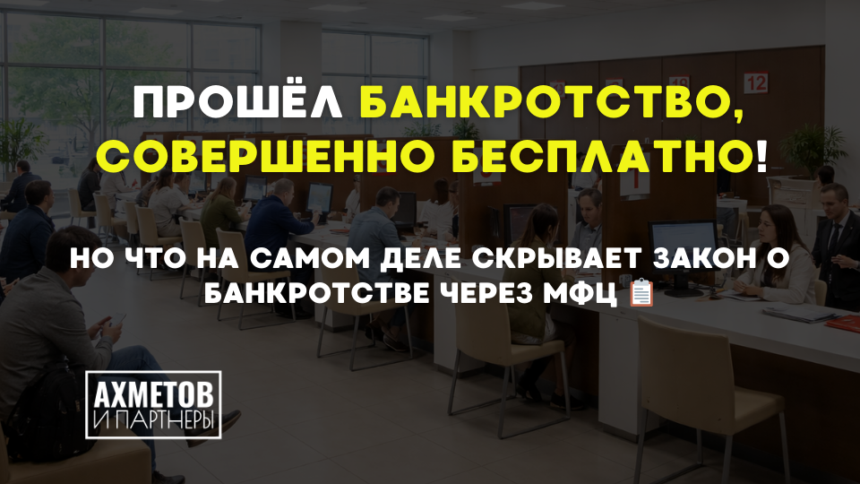 Прошёл банкротство, совершенно бесплатно! Но что на самом деле скрывает закон о банкротстве через МФЦ 📋