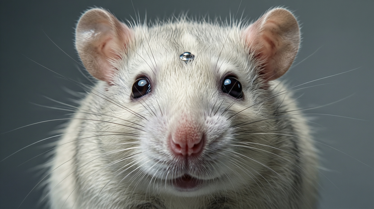 Это крыса Пифия. На ее голове — микрочип-интерфейс, который соединяет ее мозг с искусственным интеллектом.