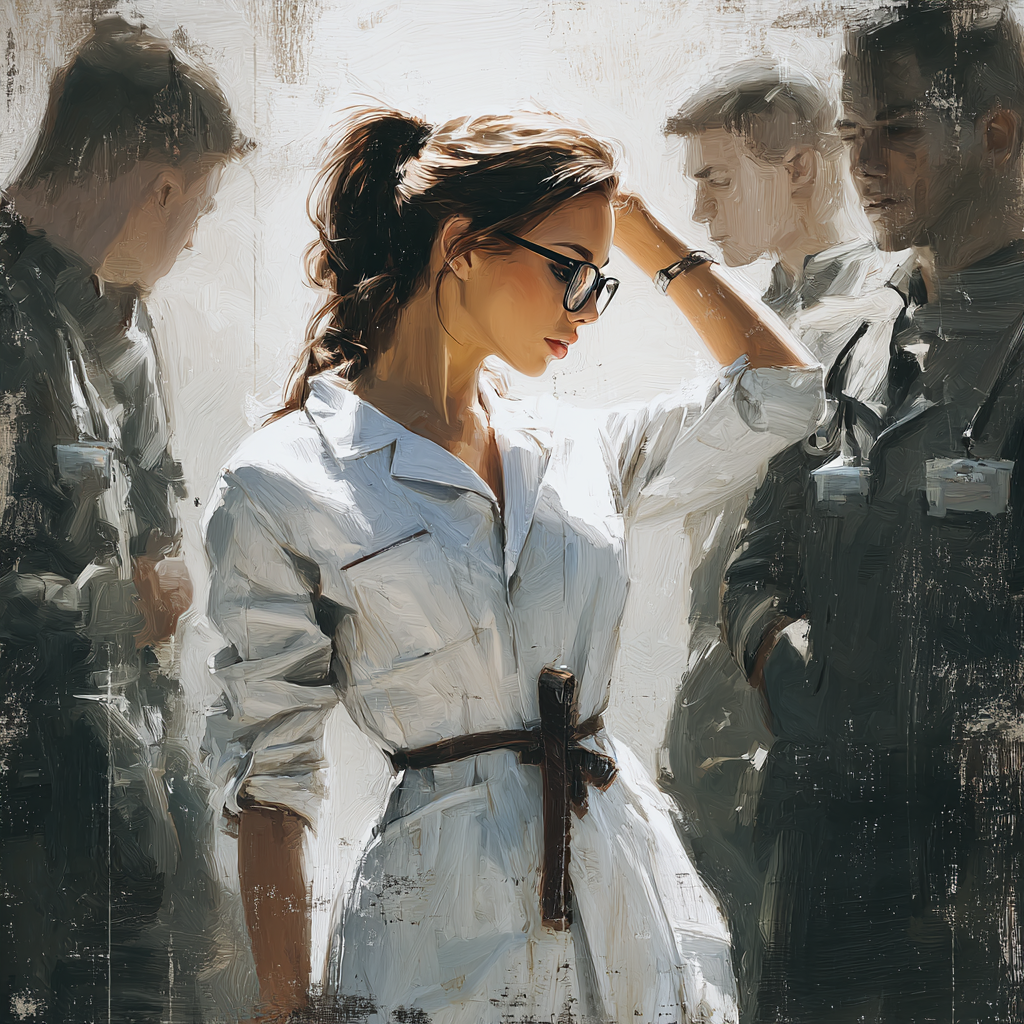 А я имею разряд по Дзю-до, улыбнулась она. Иллюстрация создана с помощью ии, по описанию автора специально для этого рассказа.