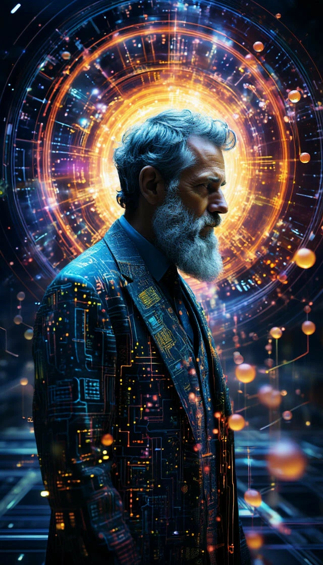 Мужчина в интернет-технологиях