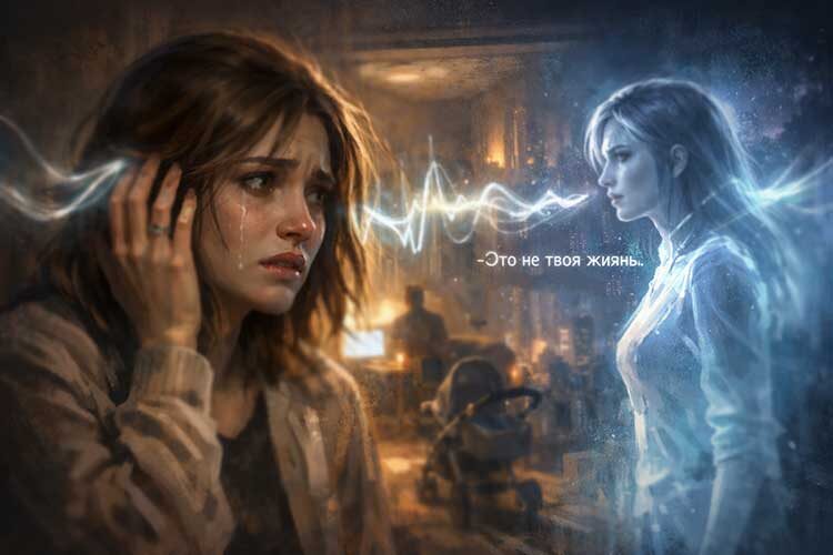 Она слышала свой голос из будущего  и поняла, что живёт чужую жизнь