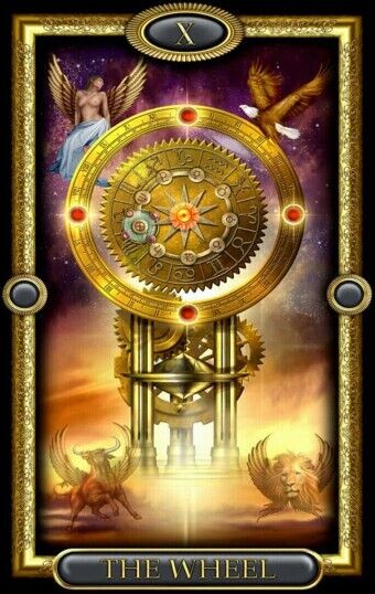 10 энергия в матрице сыдьбы соответствует энергиям старшего аркана Таор "Колесо фортуны". Изображение - с сайта id.pinterest.com/sherrywoods/tarot-art/