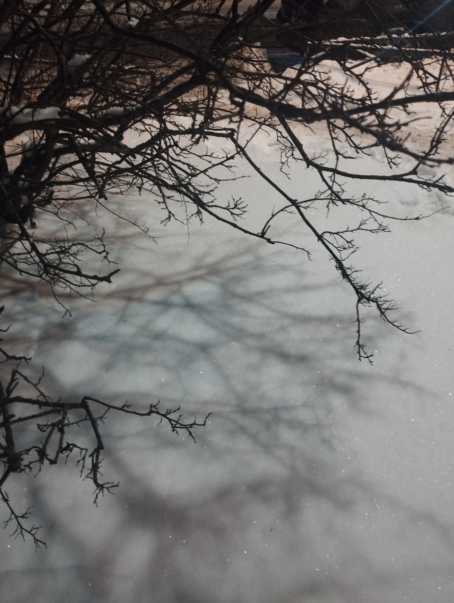 Снег переливается алмазами на холодах