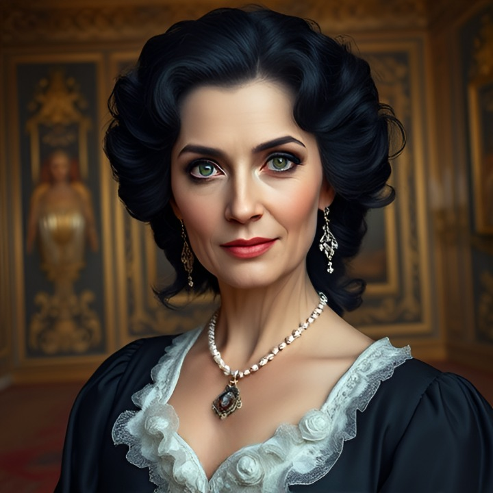 Тётушка Брунгильда. В галерее иллюстрации созданы нейросетью для онлайн генерации картинок dezgo.com.