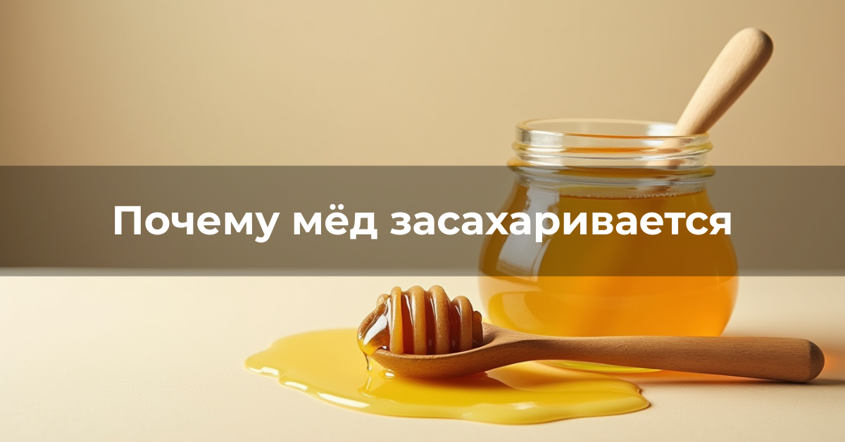 мед, мед засахарился