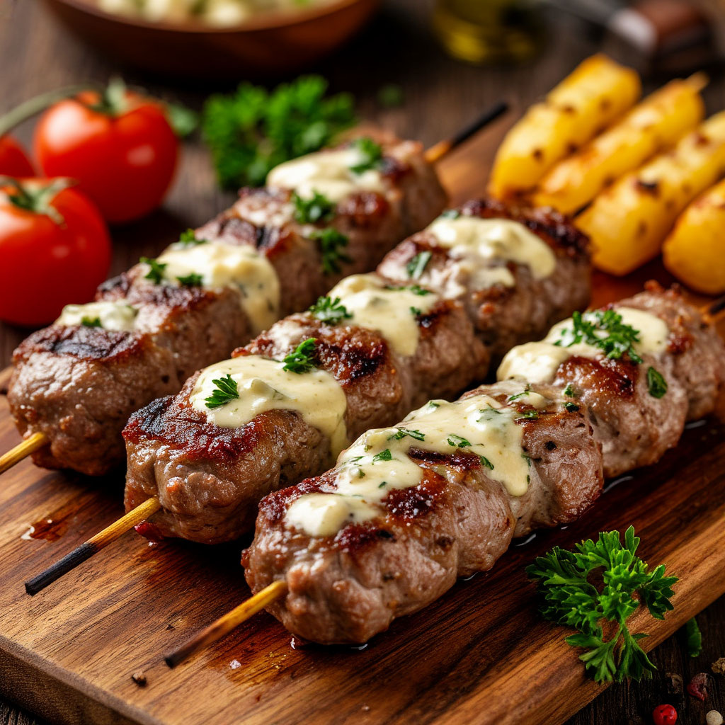 Шашлык из свинины. Маринованный в майонезе.