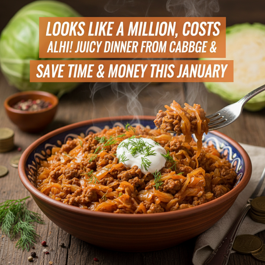 Выглядит на миллион, а стоит копейки! Посмотрите, какой сочный ужин получился из обычной капусты и фарша. Рассказываю, как сэкономить время и деньги в январе.