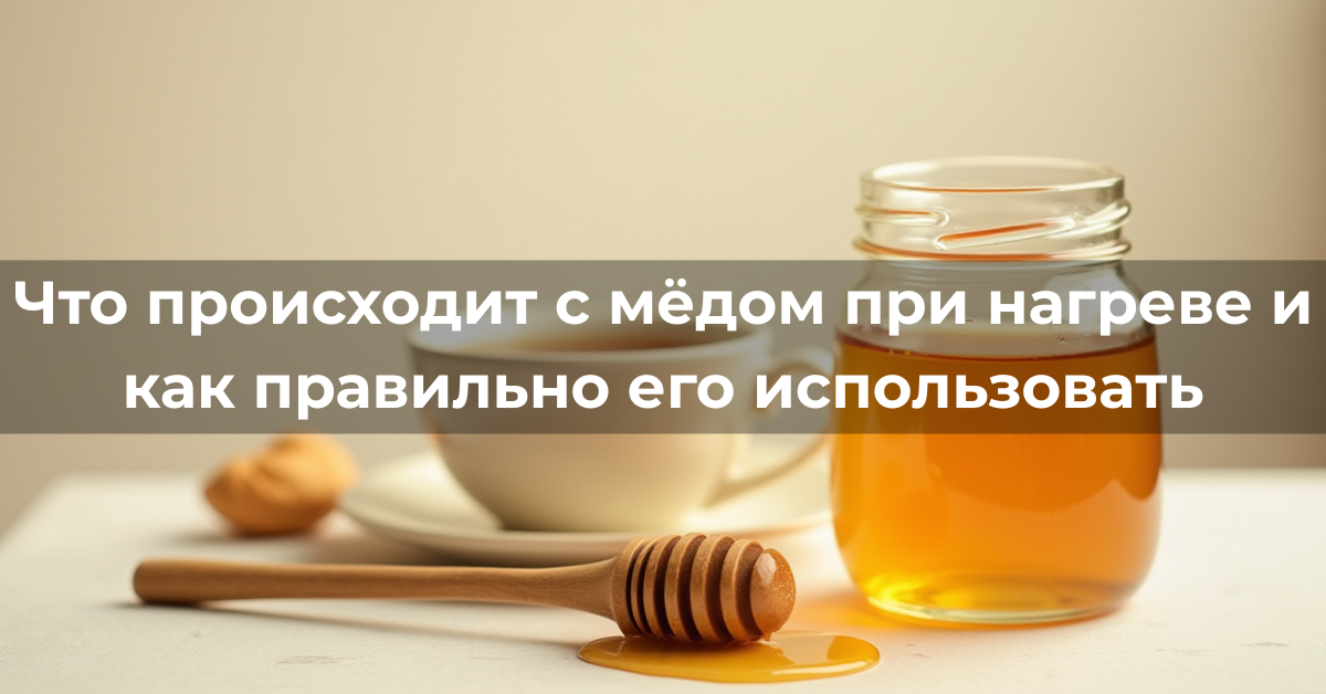 Банка натурального мёда и чашка тёплого чая с деревянной ложкой на светлом фоне