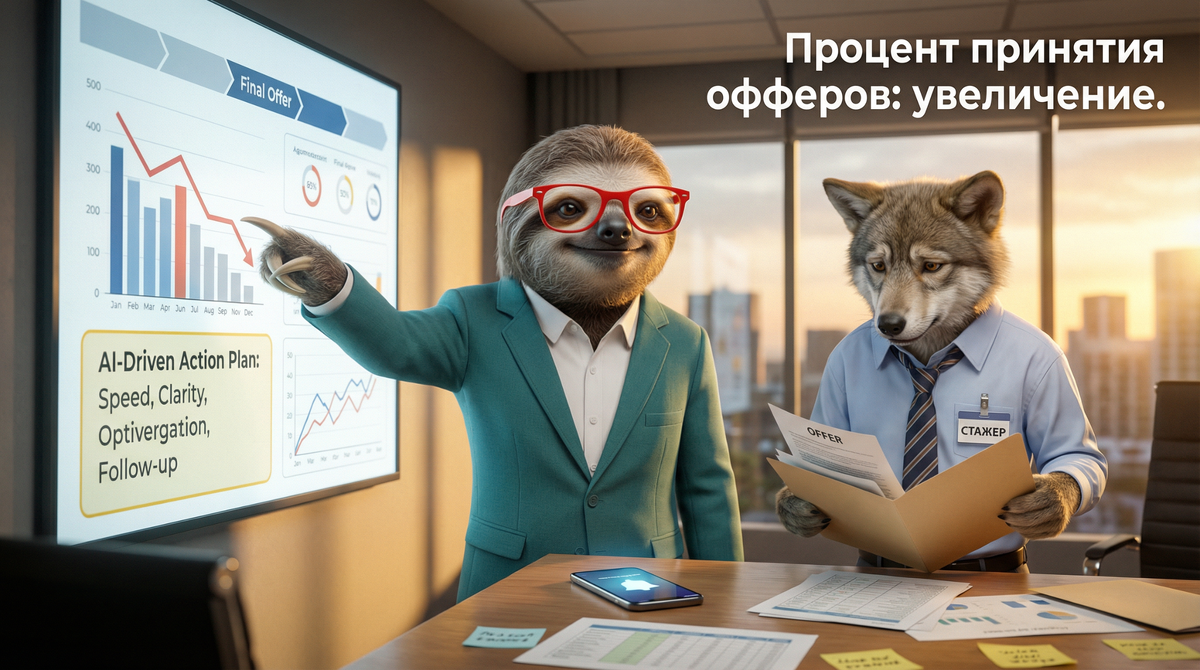 Процент принятия офферов: увеличение