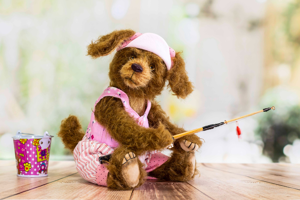 пёс тедди Вуди-рыбак