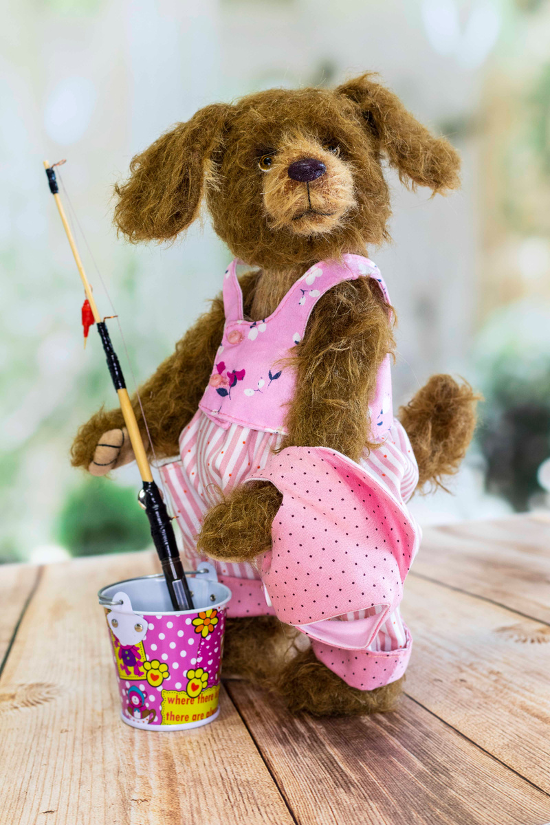 пёс тедди Вуди-рыбак