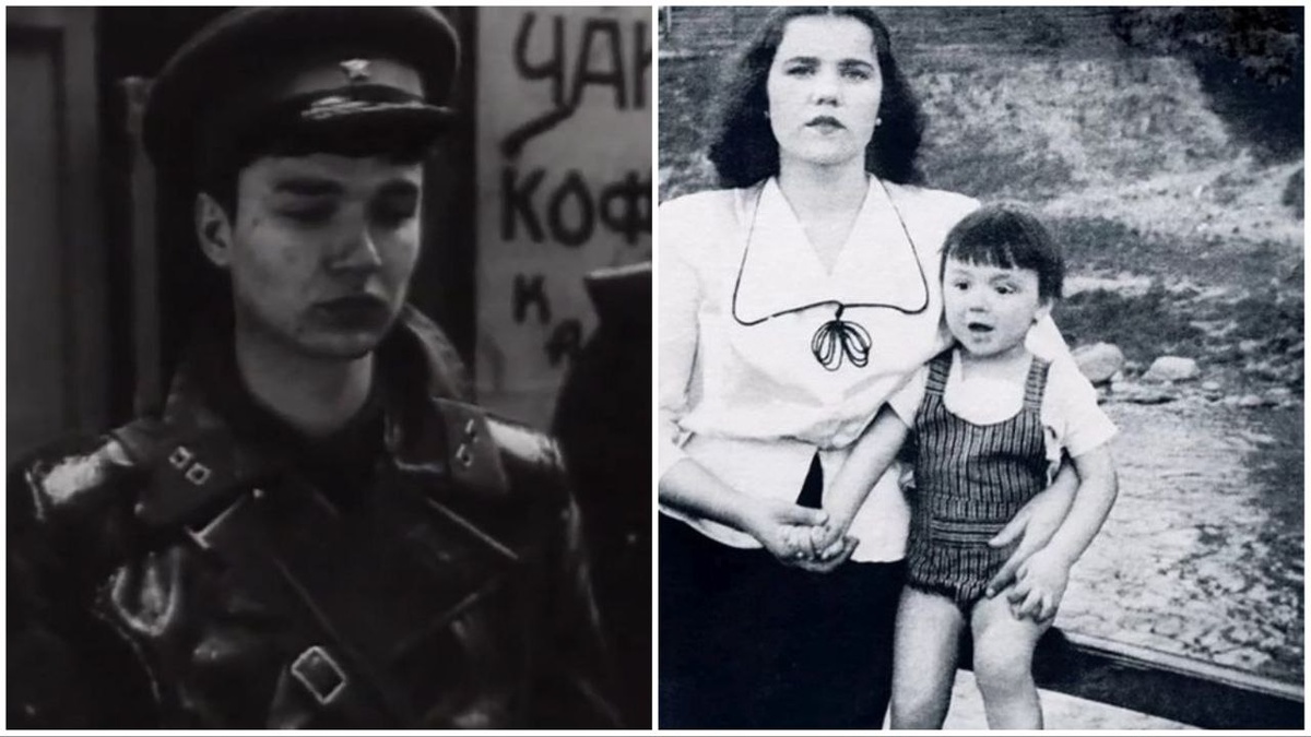 Евгений Леонов-Гладышев в детстве с мамой